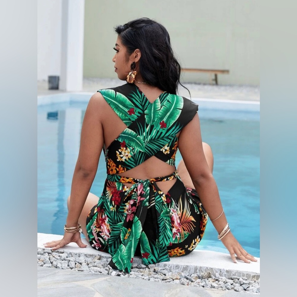 Tropical Floral Romper